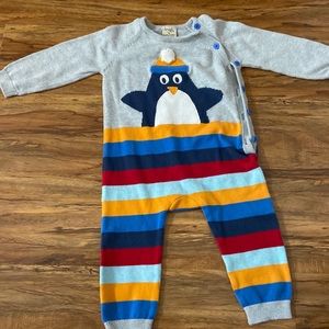 Adorable sweater onesie with side buttons